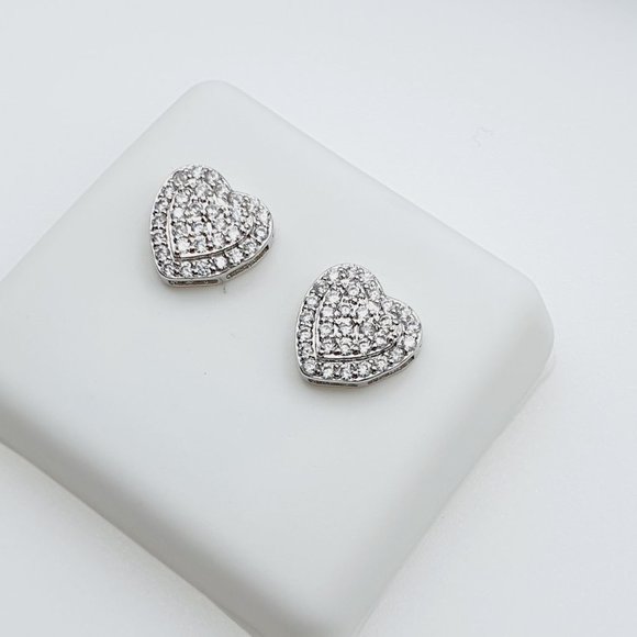 "925 Sterling Silver Plated CZ Earrings, INUS1BR160 - Picture 7 of 9